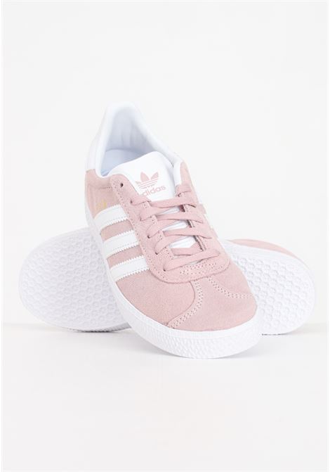 Sneakers da bambina rosa e bianche GAZELLE ADIDAS ORIGINALS | BY9548.